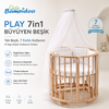 Bamgidoo PLAY Organik Yıldız 60×120 7 in 1 Büyüyen Beşik + Uyku Seti
