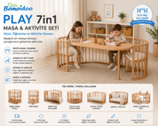 Bamgidoo PLAY Organik Yıldız 60×120 7 in 1 Büyüyen Beşik + Uyku Seti