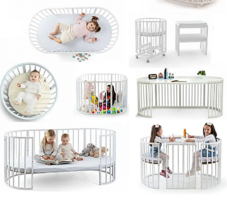 Bamgidoo PLAY  70×120 70x70 7 in 1 Büyüyen Beşik + Uyku Seti