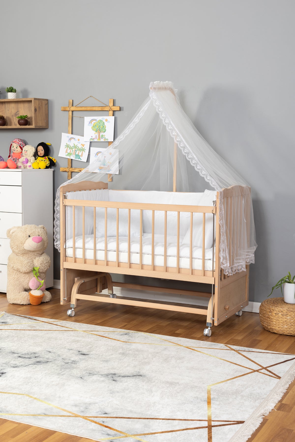 Bamgidoo TUTKU 60x120 Kayın Ağacı Anne Yanı Beşik