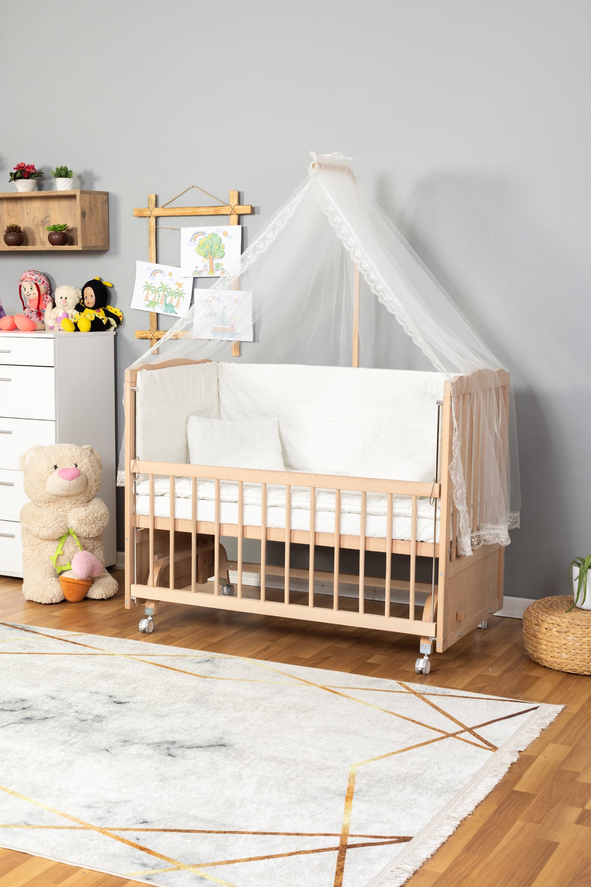 Bamgidoo TUTKU 60x120 Kayın Ağacı Anne Yanı Beşik