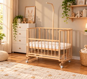 Bamgidoo PAPATYA 60x120 Kayın Ağacı Anne Yanı Beşik