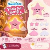 Bamgidoo Pembe Yıldız Duvar Lambası 7 Parça Set İçeriği