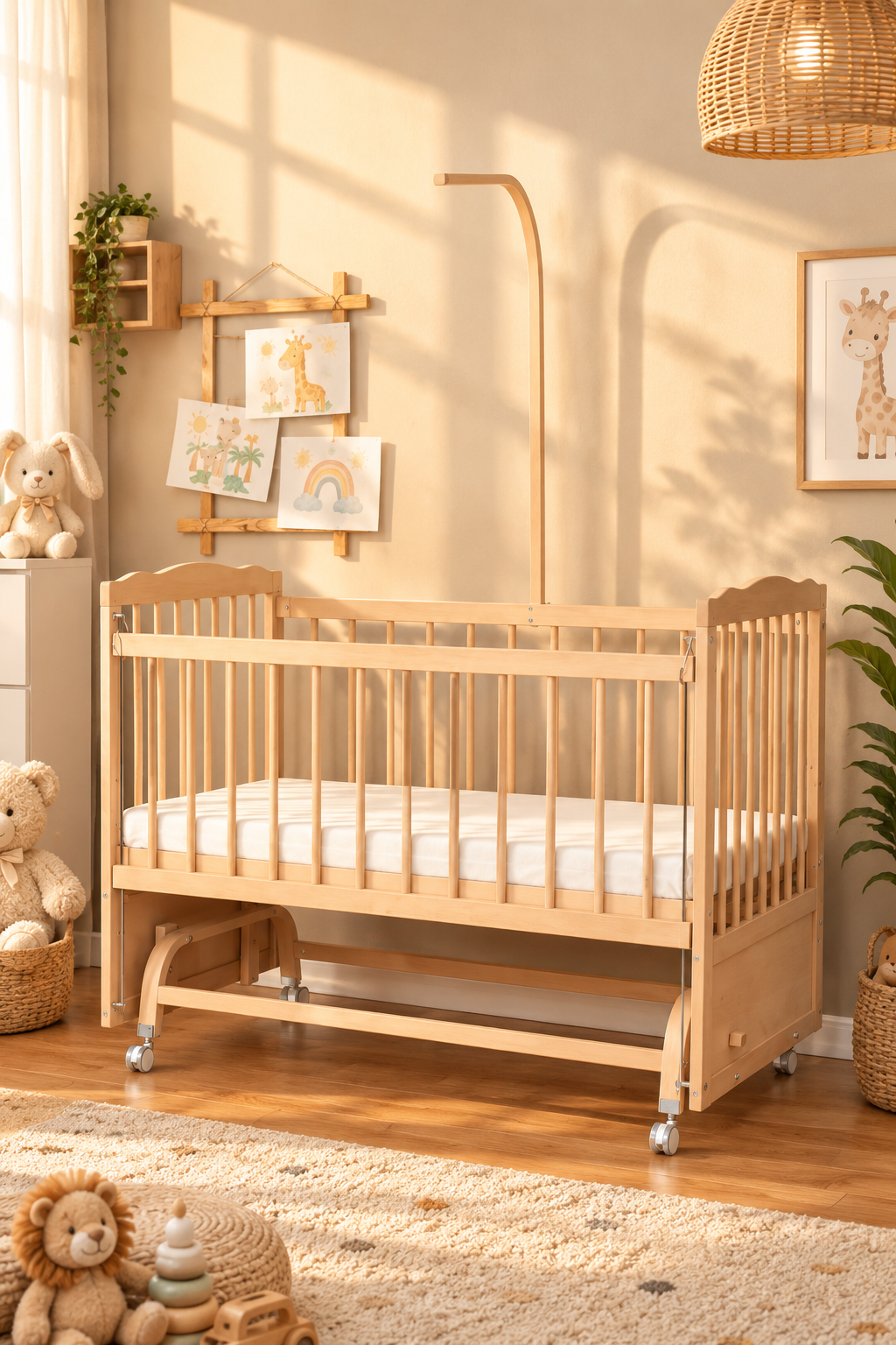 Bamgidoo TUTKU Organik 60×120 Kayın Ağacı Anne Yanı Beşik - TEK YATAKLI